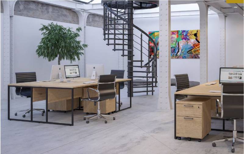 Acheter un bureau style industriel avec table bois et pieds en métal à Bordeaux en Gironde