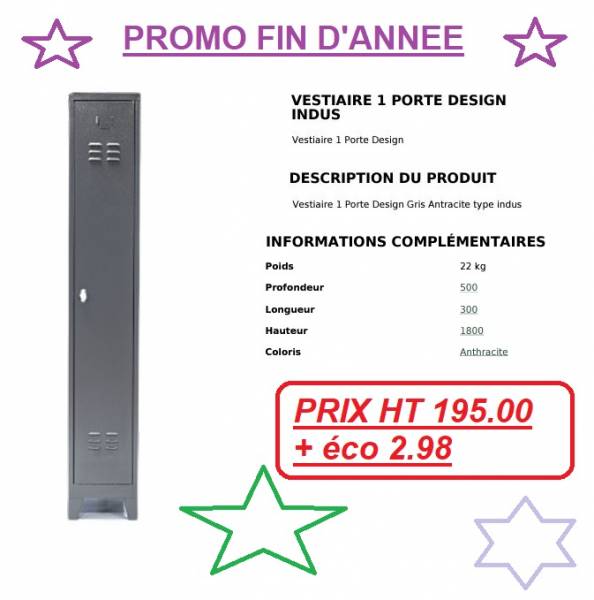 vestiaire en promo